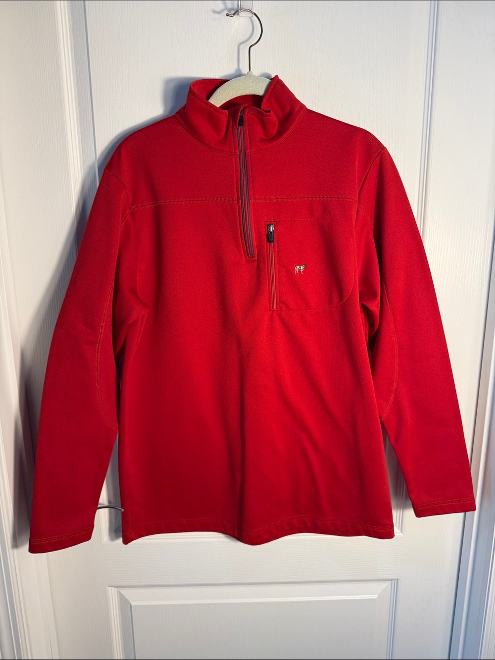 Southern Point Men's Red Quarter-Zip Tech Pullover Chest Pocket Sz L